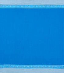 Sky Blue Woven Bengal Cotton Saree With Contrast Border-BG1740