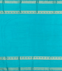 Lime Green Woven Blended Viscose Saree With Zari Buttas-BL6094