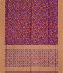 Purple Handloom Soft Silk Saree With Floral Vine Motifs-SO4272