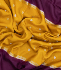 Mustard Woven Blended Viscose With Zari Buttas-BL5559