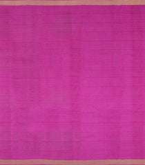 Hot Pink Woven Tussar Silk Saree With Floral Motifs-TU3268