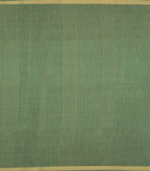 Sea Green Woven Tussar Silk Saree With Floral Motifs & Contrast Border-TU3546