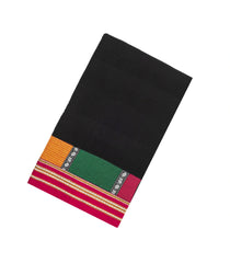 Black Woven Poly Cotton Saree With Kasuti Hand Embroidery -PY1285