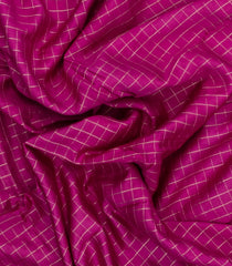 Magenta Woven Art Viscose Dola Silk Saree With Zari Checks-SY0584