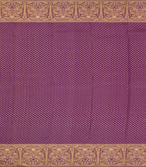 Purple Handloom Kanchipuram Silk Saree With Floral Jaal Motifs-KA13501