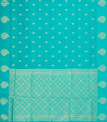 Aquamarine Woven Blended Aura Saree With Zari Buttas & Zari Border-BL5811