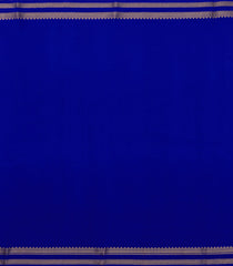 Blue Woven Mysore Silk Saree With Pure Zari Checks -MS3280