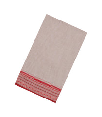 Taupe Woven Bengal Cotton Saree With Contrast Temple Border-BG1804