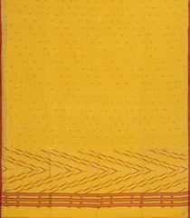 Mustard Handloom Bengal Cotton Saree With Buttas-BG1968