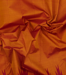 Turmeric Yellow Handloom Korvai Kanchipuram Silk Saree With Silk Temple Border-KA16701