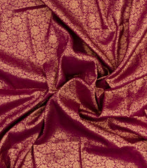 Burgundy Printed Art Dupion Saree With Meena Floral Motifs-BL5869
