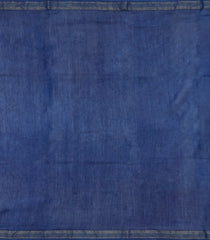 Indigo Printed Chanderi Cotton Saree With Zari Border-CC1492