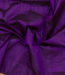 Purple Handloom 9 Yards Silk Cotton Saree With Contrast Border-SC4688