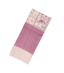 Dusty Pink Woven Synthetic Manipuri Silk Saree With Printed Motifs-BL3678