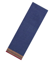 Steel Blue Woven Chirala Cotton Saree With Narayanapet Border-CR1472