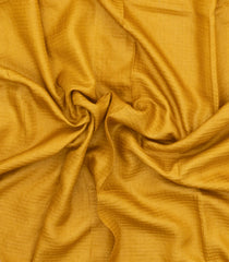 Mustard Printed Tussar Silk Saree With Checks & Meena Embroidered Border-TU3809