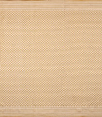 Beige Handloom Banarasi Silk Saree With Meena Floral Vine Motifs-BE1916