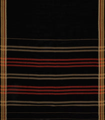 Black Woven Chirala Cotton Saree With Contrast Border-CR1401