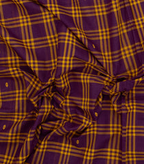 Magenta Woven Kadappa Cotton Saree With Checks-KN0768