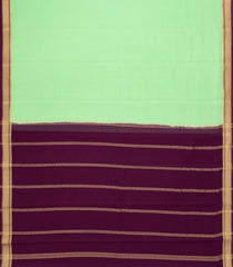 Mint Green Woven Mysore Crepe Silk Saree With Contrast Border-MS3165