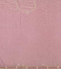 Dusty Pink Woven Art Tissue Saree With Embroidered Stone Work Border-BL4972