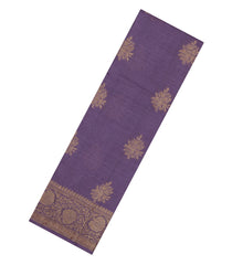Lilac Woven Tussar Silk Saree With Floral Buttas-TU3583
