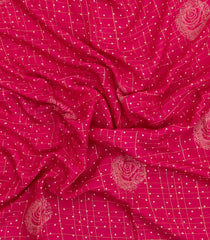 Pink Printed Art Dola Silk Saree With Zari Checks & Border-BL5746