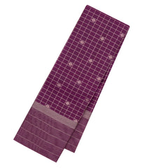 Magenta Handloom Soft Silk Saree With Checks & Buttas-SO4660
