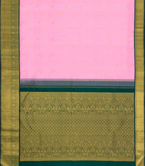 Baby Pink Handloom Korvai Kanchipuram Silk Saree With Zari Buttas-KA16376