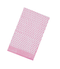 Baby Pink Printed Jaipur Cotton Saree With Floral Motifs-JC1667