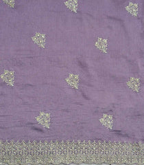 Lavender Woven Synthetic Blended Saree With Embroidered Motifs-EN2074