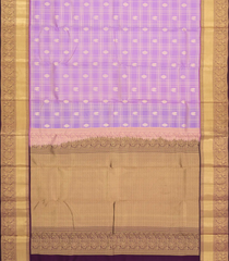 Lavender Woven Pure Silk Saree With Zari Checks & Buttas -EC2539