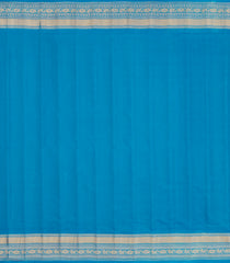 Blue Handloom Gadwal SICO Saree With Cotton Body & Silk Border-GA0385