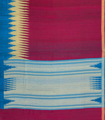 Magenta Woven Dupion Silk Saree With Contrast Border-DS0623