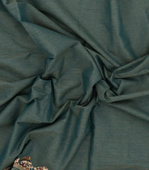 Shadow Green Woven Chirala Cotton Saree With Printed Border & Pallu-CR1363