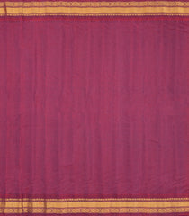 Beige Handloom Gadwal SICO Saree With Cotton Body & Silk Border-GA0295