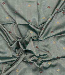 Grey Handloom Uppada Silk Saree With Meena Buttas-UP0434