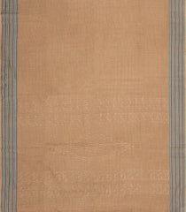 Biege Woven Tussar Silk Saree With Checks-TU3288
