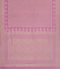 Baby Pink Woven Mysore Silk Saree With Floral Motifs-MS3383