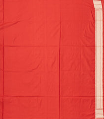 Red Handloom Banarasi Silk Saree With Floral Motifs-BE1437
