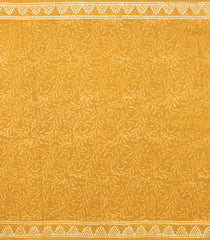 Mustard Printed Jaipur Cotton Saree With Printed Floral Motifs-JC1752