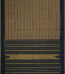 Green & Magenta Handloom Kanchipuram Silk Saree With Stripes-KA15706
