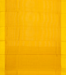 Mustard Woven Raw silk Saree With Stripes & Contrast Border-KS1139