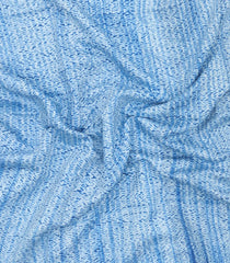 Light Blue Handloom Bengal Cotton Saree With Abstract Motifs-BGG1954