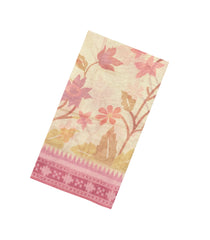 Yellow Printed Art Chanderi Saree With Jhalar-SY0016