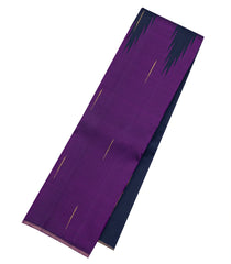 Navy Blue & Magenta Handloom Half & Half Korvai Kanchipuram Silk Saree-KA15868