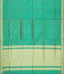 Aquamarine Banarasi Silk Saree With Floral Motifs