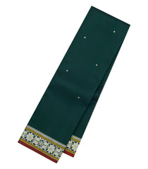 Bottle Green Handloom Kanchipuram Silk Saree With Buttas-KA16155
