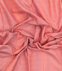 Peach Woven Tussar Silk Saree With Contrast Rising Border-TU3250