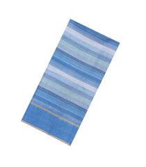 Multi Colour Printed Synthetic Dupion Saree With Stripes & Contrast Border-BL6059